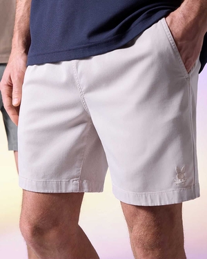 Short Psycho Bunny Willis Stretch Tencel Short Beige Homme | RQF-46137630